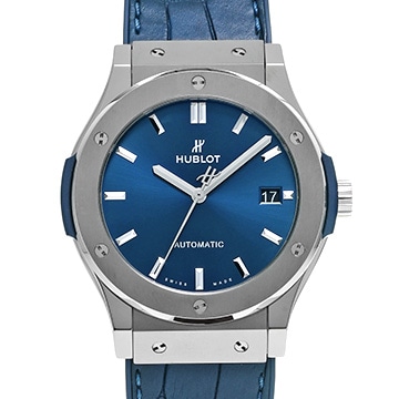 ウブロ クラシックフュージョン チタニウム ブルー 511.NX.7170.LR ブルー メンズ 時計 【中古】【wristwatch】