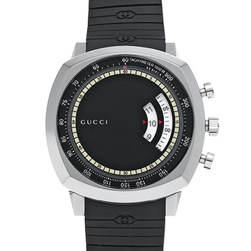 グッチ グリップ クロノグラフ YA157301 ブラック メンズ 時計 【中古】【wristwatch】