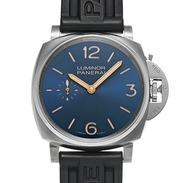 パネライ ルミノール ドゥエ 3デイズ チタニオ PAM00728 ブルー メンズ 時計 【中古】【wristwatch】