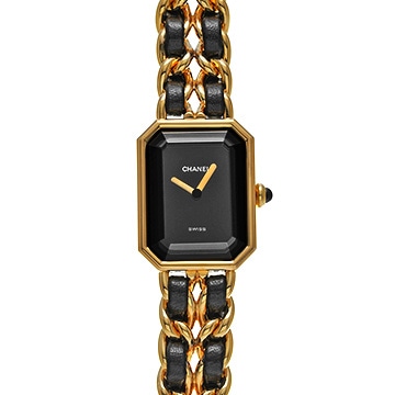 シャネル プルミエール M H0001 ブラック レディース 時計 【中古】【wristwatch】