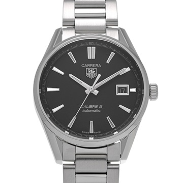 タグ ホイヤー カレラ キャリバー5 WAR211A.BA0782 ブラック メンズ 時計 【中古】【wristwatch】