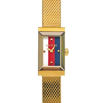 グッチ Gフレーム YA147511 ホワイト/レッド/ブルー レディース 時計 【中古】【wristwatch】