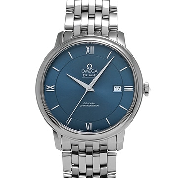 オメガ デ・ヴィル プレステージ コーアクシャル 424.10.40.20.03.001 ブルー メンズ 時計 【中古】【wristwatch】