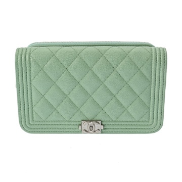 シャネル ボーイシャネル フラップフォンケース グリーン AP3013 グレインドカーフスキン レディース バッグ 【中古】【bag】