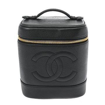 シャネル バニティ ブラック A01998 キャビアスキン レディース バッグ 【中古】【bag】