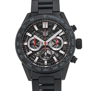 タグ ホイヤー カレラ キャリバーホイヤー02 クロノグラフ CBG2A90.BH0653 スケルトン メンズ 時計 【中古】【wristwatch】