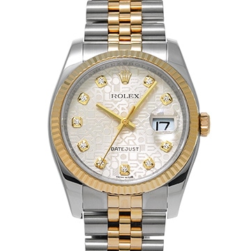 ロレックス デイトジャスト 116233G シルバーコンピュータ/ダイヤモンド メンズ 時計 【中古】【wristwatch】