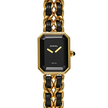 シャネル プルミエール M H0001 ブラック レディース 時計 【中古】【wristwatch】