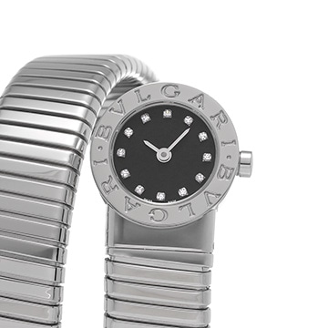 ブルガリ ブルガリブルガリ トゥボガス ダブルスパイラル BB191TS ブラック/ダイヤモンド レディース 時計 【中古】【wristwatch】