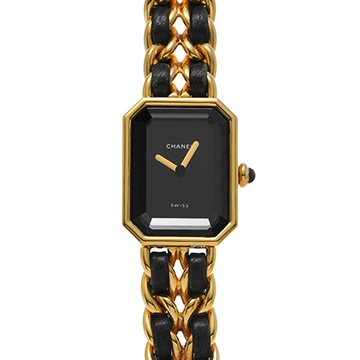 シャネル プルミエール M H0001 ブラック レディース 時計 【中古】【wristwatch】