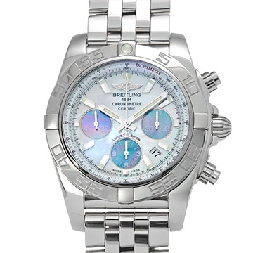 ブライトリング クロノマット 44 日本限定 A011AJLPA ホワイトシェル/ブラックシェル メンズ 時計 【中古】【wristwatch】