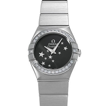 オメガ コンステレーション クォーツ 123.15.24.60.01.001 ブラック レディース 時計 【中古】【wristwatch】