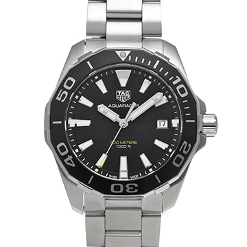 タグ ホイヤー アクアレーサー クォーツ WAY111A.BA0928 ブラック メンズ 時計 【中古】【wristwatch】