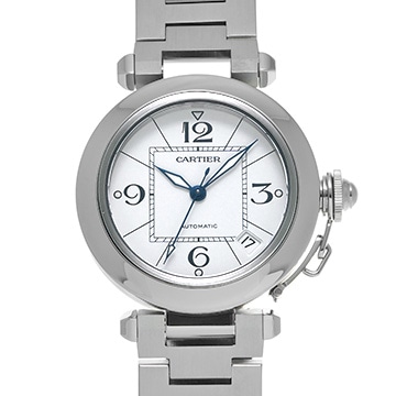 カルティエ パシャC W31074M7 ホワイト ユニセックス 時計 【中古】【wristwatch】