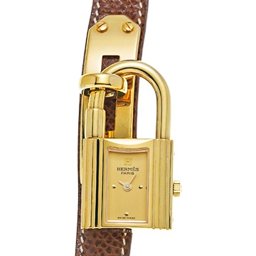 エルメス ケリーウォッチ KE1.210 シャンパン レディース 時計 【中古】【wristwatch】