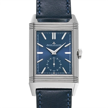 ジャガー ルクルト レベルソ トリビュート デュオ スモールセコンド Q3988482 ブルー/シルバーグレー メンズ 時計 【中古】【wristwatch】