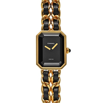 シャネル プルミエール M H0001 ブラック レディース 時計 【中古】【wristwatch】