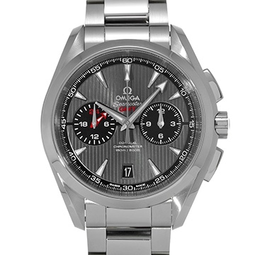 オメガ シーマスター アクアテラ コーアクシャル GMT クロノグラフ 231.10.43.52.06.001 グレー/ブラック メンズ 時計 【中古】【wristwatch】