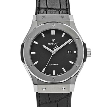 ウブロ クラシックフュージョン チタニウム 542.NX.1171.LR マットブラック メンズ 時計 【中古】【wristwatch】