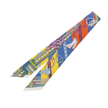 エルメス ツイリー BRIDES ET GRIS GRIS マルチカラー 062849S シルク100％ レディース 【新品】【other】