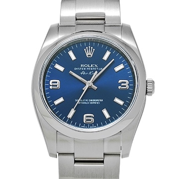 ロレックス エアキング 114200 ブルー メンズ 時計 【中古】【wristwatch】