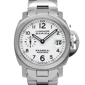パネライ ルミノールマリーナ オートマティック PAM00051 ホワイト メンズ 時計 【中古】【wristwatch】