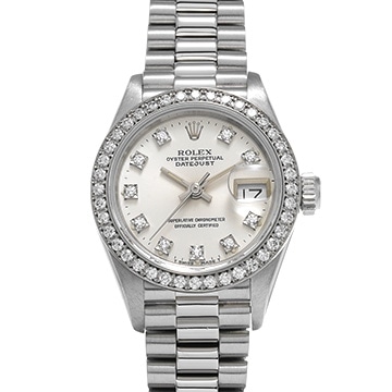 ロレックス デイトジャスト 69136G シルバー/ダイヤモンド レディース 時計 【中古】【wristwatch】