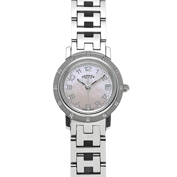 エルメス クリッパー ナクレ CL4.230 ピンクシェル レディース 時計 【中古】【wristwatch】