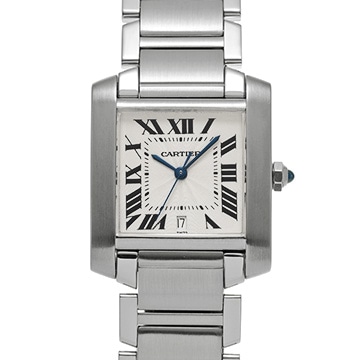 カルティエ タンク フランセーズ LM W51002Q3 シルバー メンズ 時計 【中古】【wristwatch】