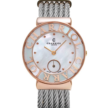 シャリオール サントロペ ST30PC.560.020 ホワイトシェル レディース 時計 【中古】【wristwatch】