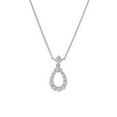 ハリー ウィンストン ループ ネックレス ミディアム シルバー Pt950プラチナ レディース ジュエリー 【中古】【jewelry】