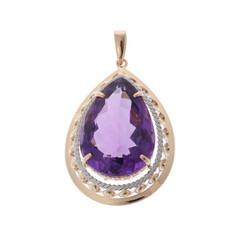 ノーブランド アメジスト ペンダントトップ ゴールド K18イエローゴールド YG/Ptプラチナ レディース ジュエリー 【中古】【jewelry】