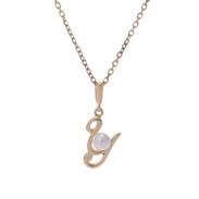 ミキモト イニシャル パール ネックレス ゴールド K18イエローゴールド YG レディース ジュエリー 【中古】【jewelry】