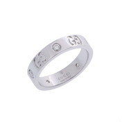 グッチ アイコンリング 5PD シルバー K18ホワイトゴールド WG レディース ジュエリー 【中古】【jewelry】