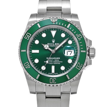 ロレックス サブマリーナ デイト 116610LV グリーン メンズ 時計 【中古】【wristwatch】