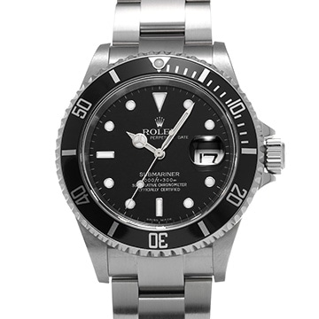 ロレックス サブマリーナ デイト 16610 ブラック メンズ 時計 【中古】【wristwatch】