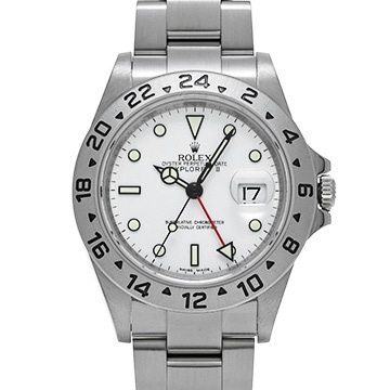 ロレックス エクスプローラーII 16570 ホワイト メンズ 時計 【中古】【wristwatch】