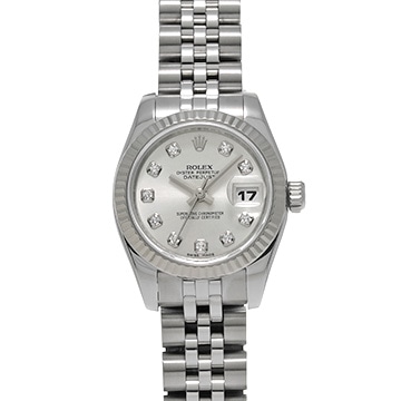 ロレックス デイトジャスト 179174G シルバー/ダイヤモンド レディース 時計 【中古】【wristwatch】