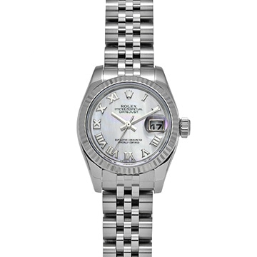 ロレックス デイトジャスト 179174NR ホワイトシェル レディース 時計 【中古】【wristwatch】