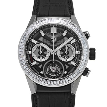 タグ ホイヤー カレラ トゥールビヨン クロノグラフ CAR5A81.FC6377 ブラック メンズ 時計 【中古】【wristwatch】
