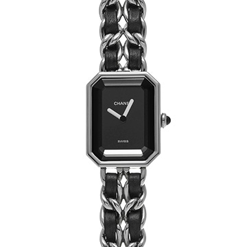 シャネル プルミエール M-L H0451 ブラック レディース 時計 【中古】【wristwatch】
