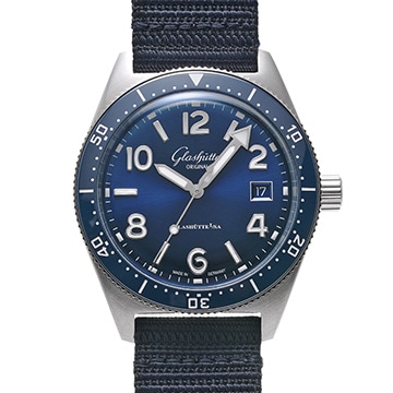 グラスヒュッテ オリジナル シーキュー 1-39-11-09-81-34 ブルー メンズ 時計 【中古】【wristwatch】