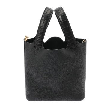 エルメス ピコタン ロック タッチ PM  ブラック トリヨンクレマンス/アリゲーターマット レディース バッグ 【中古】【bag】