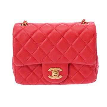 シャネル ミニフラップバッグ ココボール レッド AS1786 ラムスキン レディース バッグ 【中古】【bag】