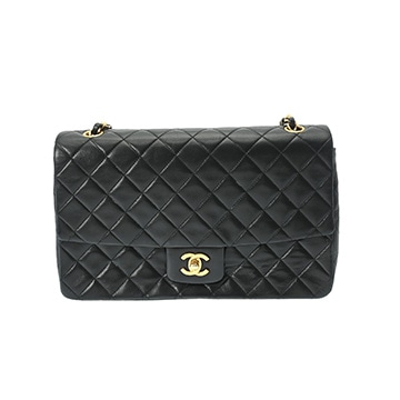 シャネル マトラッセ チェーンショルダー ブラック/ゴールド金具 ラムスキン レディース バッグ 【中古】【bag】