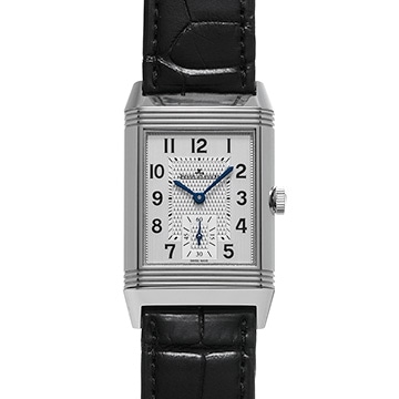 ジャガー ルクルト レベルソ クラシック ミディアム デュオ スモールセコンド Q2458420 シルバー/ブラック メンズ 時計 【中古】【wristwatch】