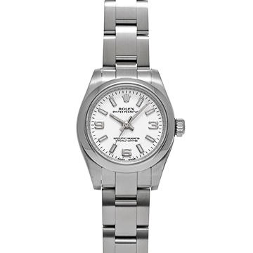 ロレックス オイスターパーペチュアル 26 176200 ホワイト レディース 時計 【中古】【wristwatch】