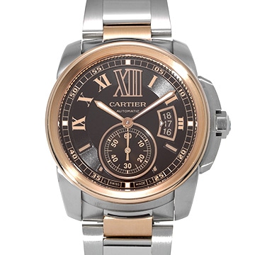 カルティエ カリブル ドゥ カルティエ W7100050 ブラウン メンズ 時計 【中古】【wristwatch】