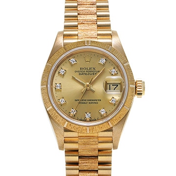 ロレックス デイトジャスト 69278G シャンパン/ダイヤモンド レディース 時計 【中古】【wristwatch】