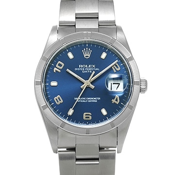 ロレックス オイスターパーペチュアル デイト 15210 ブルー メンズ 時計 【中古】【wristwatch】